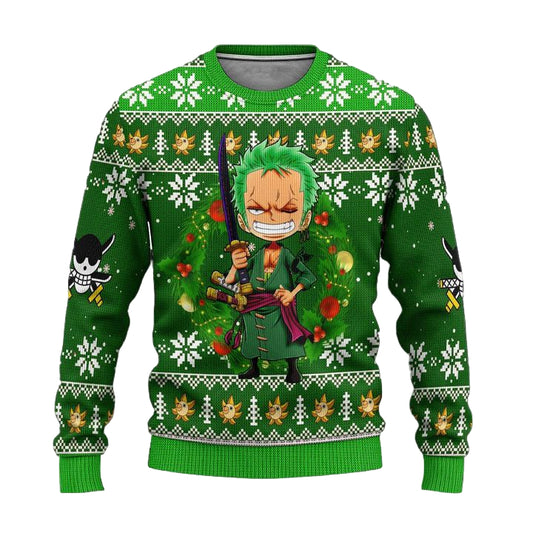 Roronoa Zoro One Piece Anime Ugly Christmas Sweater Xmas Gift ? Usalast