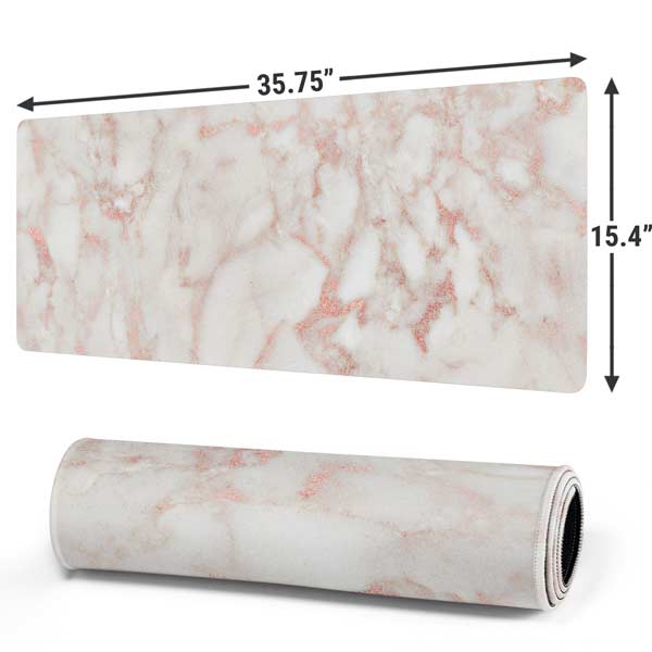 Rose Gold Marble Gaming Mouse Pad Moonbestprint