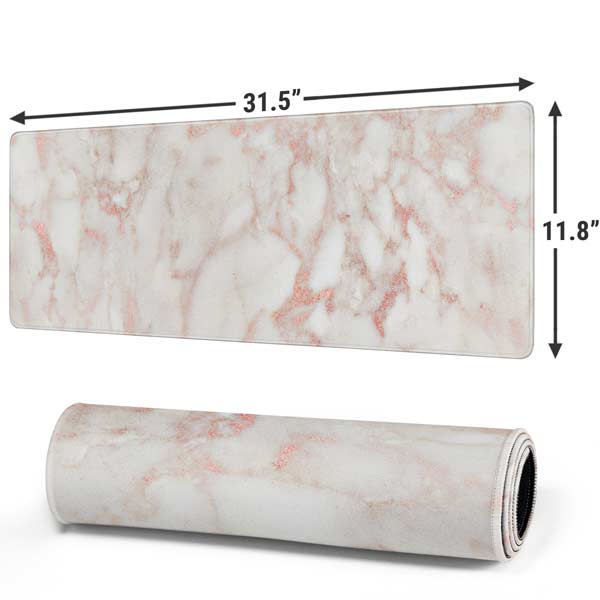 Rose Gold Marble Gaming Mouse Pad Moonbestprint