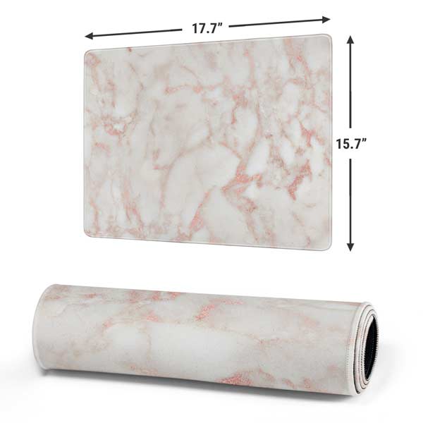 Rose Gold Marble Gaming Mouse Pad Moonbestprint