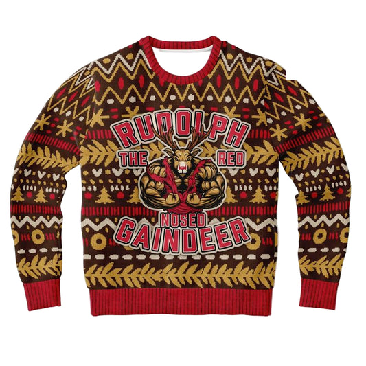 Rudolph The Red Nose Reindeer Hunt 3d Ugly Christmas Sweater ? Usalast