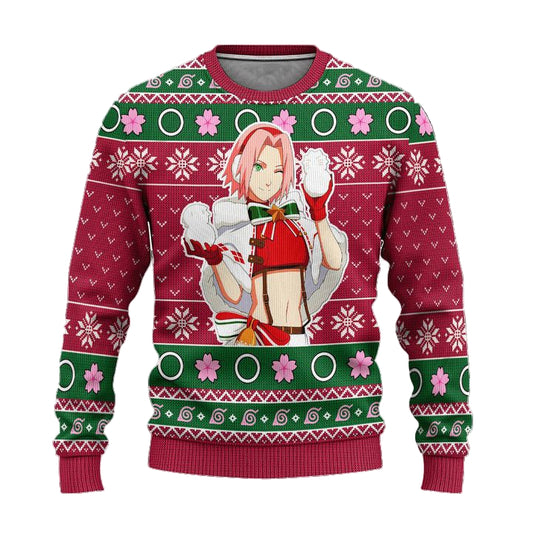 Sakura Teen Age Ugly Christmas Sweater Naruto Anime Xmas Gift ? Usalast