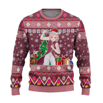 Sakura Uchiha Anime Ugly Christmas Sweater Custom Boruto Xmas Gift ? Usalast