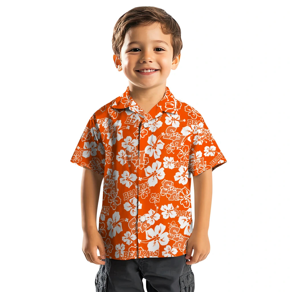 Sam Houston Bearkats Hibiscus Bloom Hawaiian Shirt – Moonbestprint