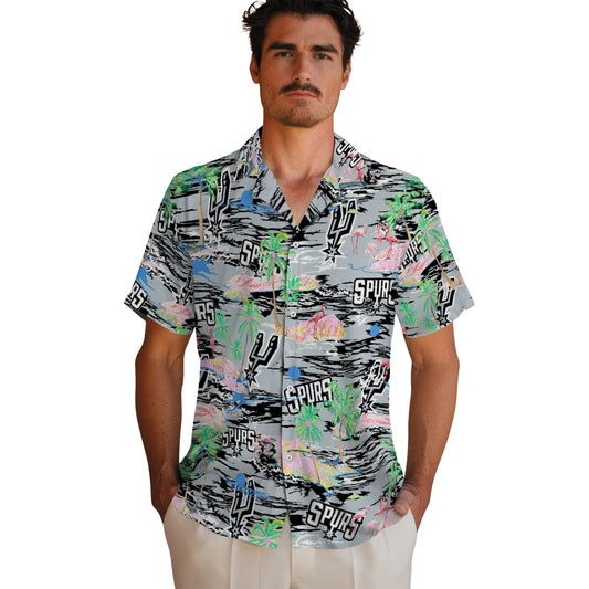San Antonio Spurs Flamingo Retreat 2026 Hawaiian Shirt – Moonbestprint
