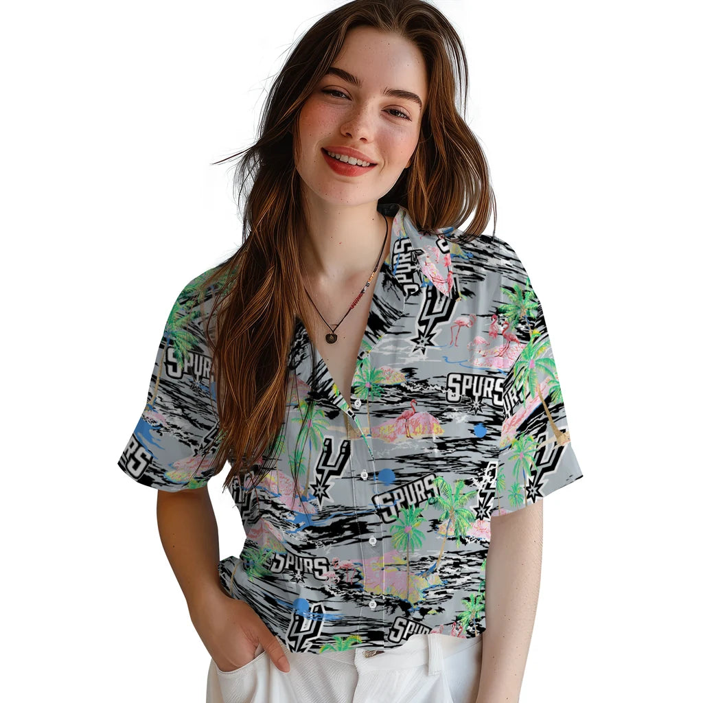 San Antonio Spurs Flamingo Retreat 2026 Hawaiian Shirt – Moonbestprint