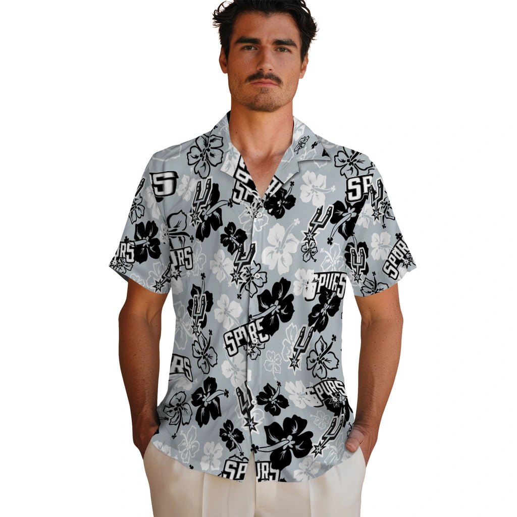 San Antonio Spurs Hibiscus Bloom Hawaiian Shirt – Moonbestprint