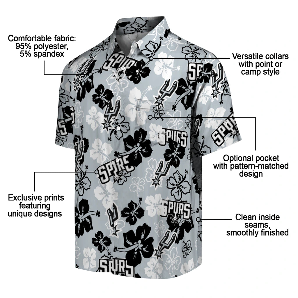 San Antonio Spurs Hibiscus Bloom Hawaiian Shirt – Moonbestprint