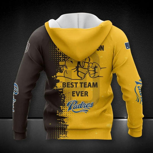 San Diego Padres Dad And Son MLB All Over Print Hoodie -Moonbestprint