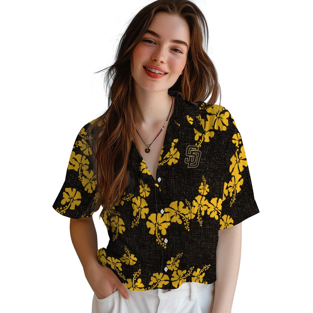 San Diego Padres Hawaiian Shirt - 50th State Flower | Moonbestprint