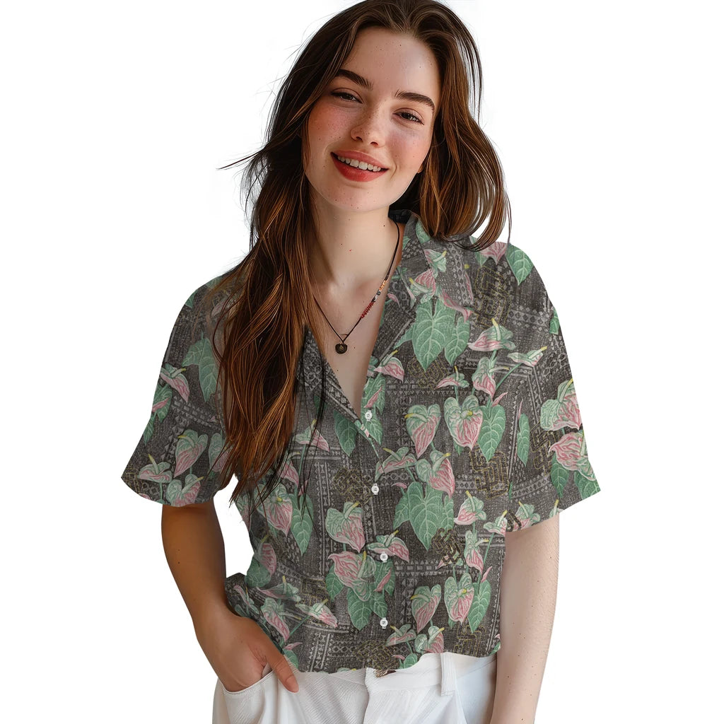 San Diego Padres Hawaiian Shirt - Anthurium Overlay | Moonbestprint