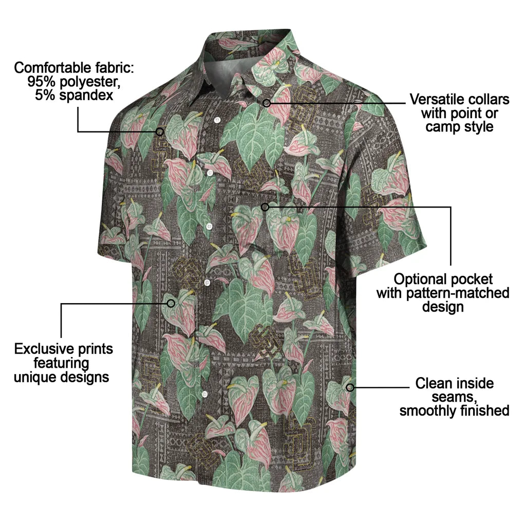 San Diego Padres Hawaiian Shirt - Anthurium Overlay | Moonbestprint