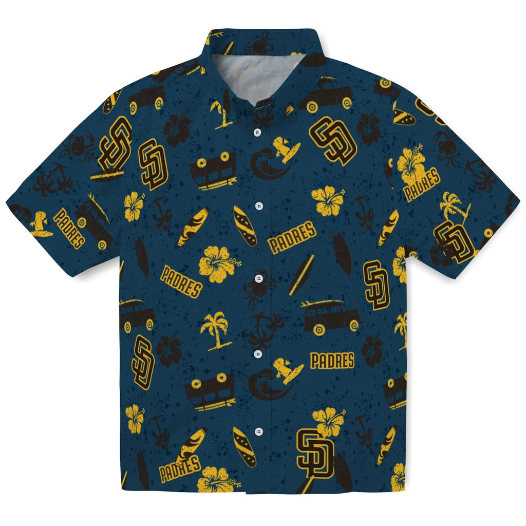 San Diego Padres Hawaiian Shirt - Beach Vibe | Moonbestprint