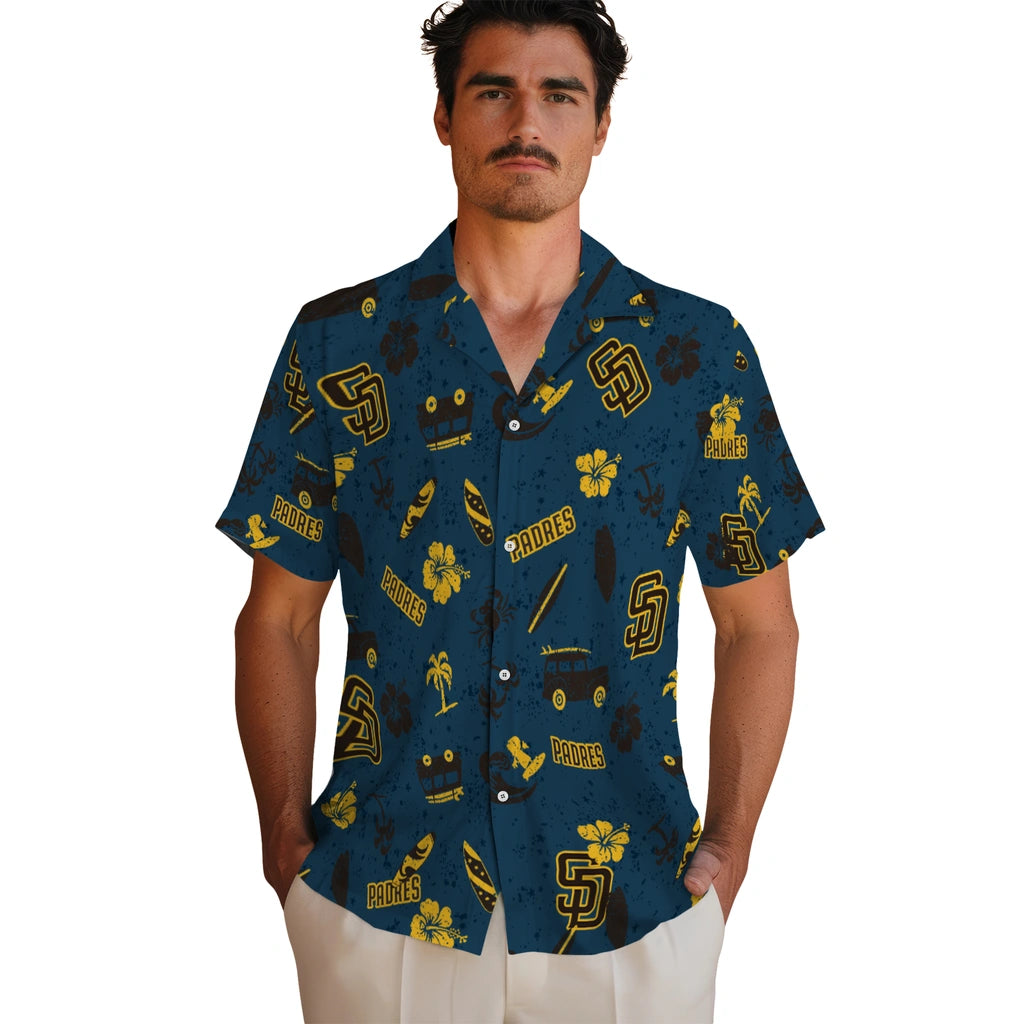 San Diego Padres Hawaiian Shirt - Beach Vibe | Moonbestprint
