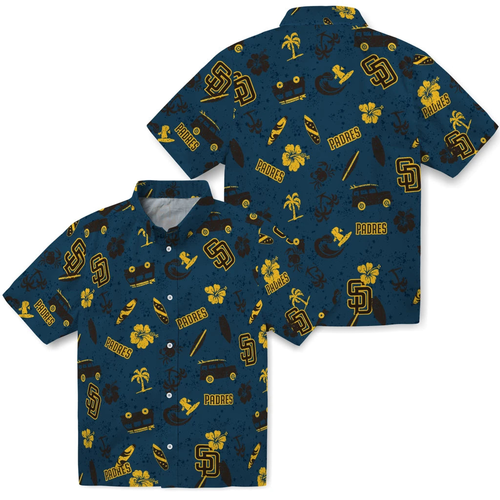San Diego Padres Hawaiian Shirt - Beach Vibe | Moonbestprint