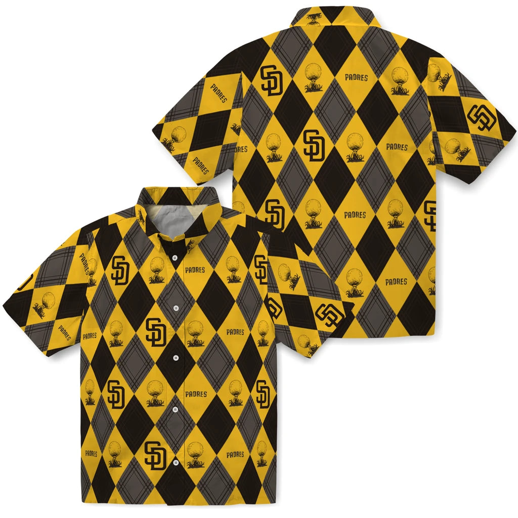 San Diego Padres Hawaiian Shirt - Golfing Plaid | Moonbestprint