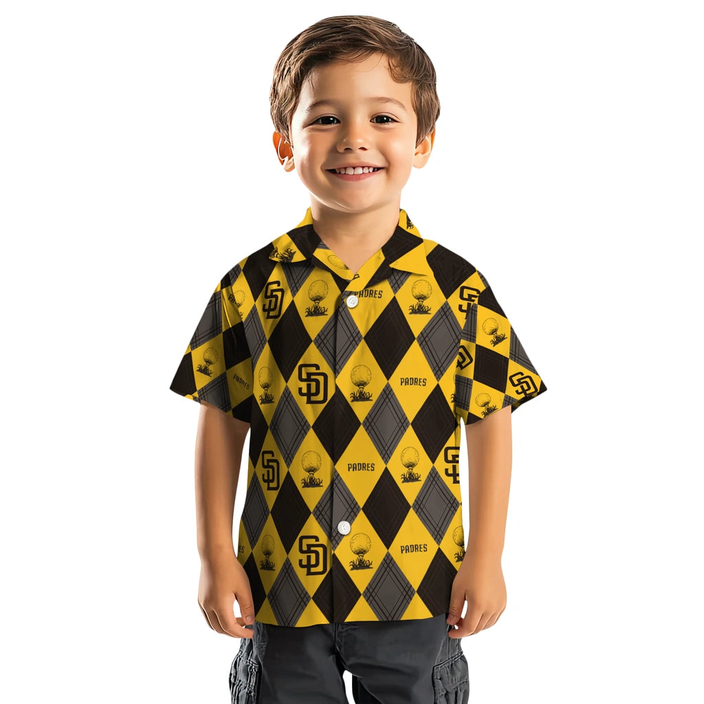 San Diego Padres Hawaiian Shirt - Golfing Plaid | Moonbestprint