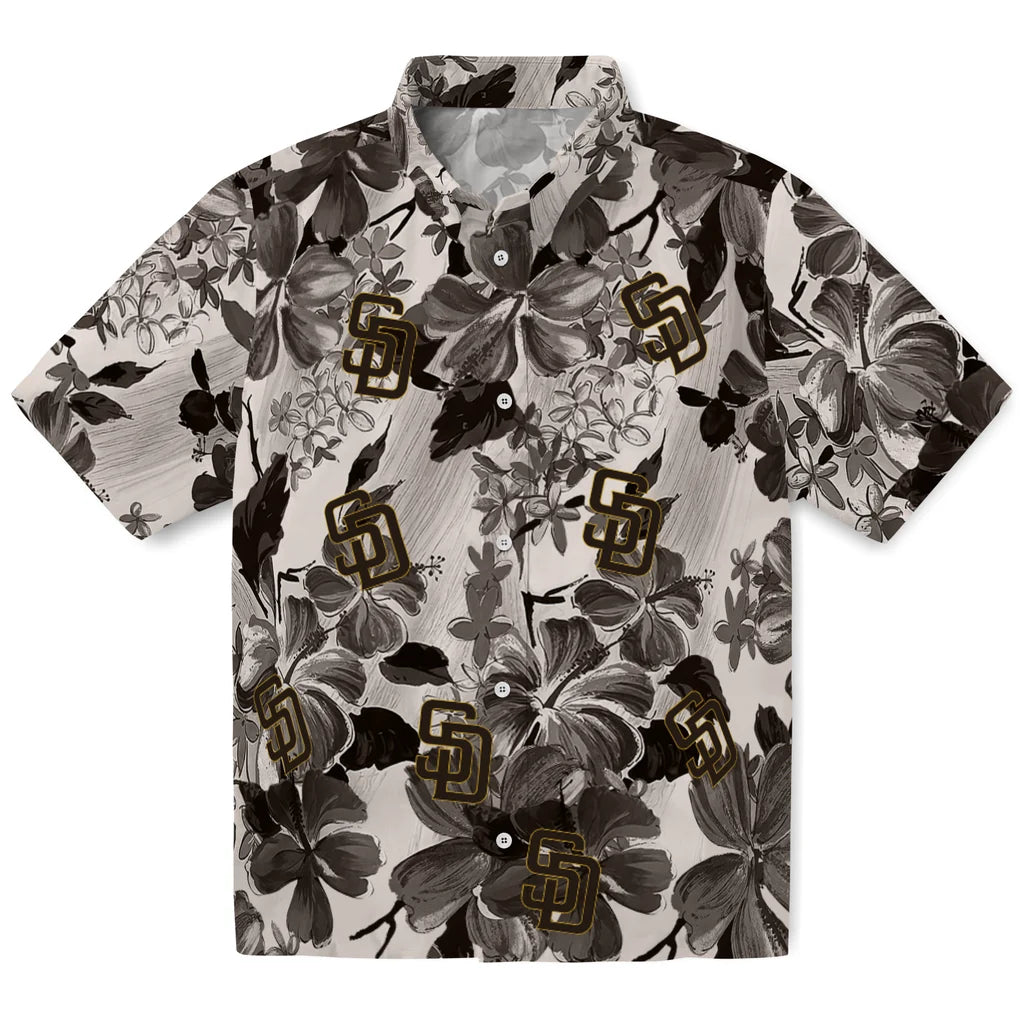 San Diego Padres Hawaiian Shirt - Hibiscus Arrangement | Moonbestprint