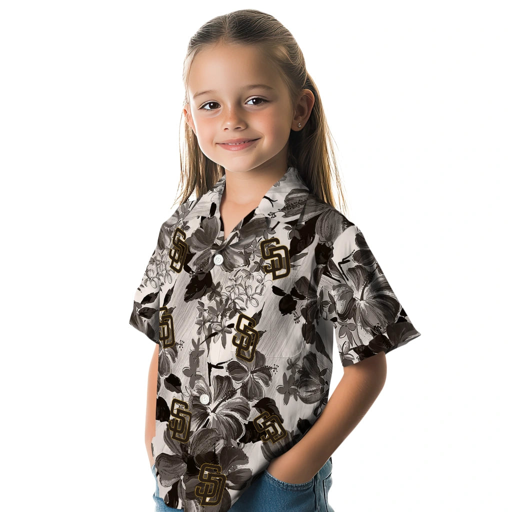 San Diego Padres Hawaiian Shirt - Hibiscus Arrangement | Moonbestprint