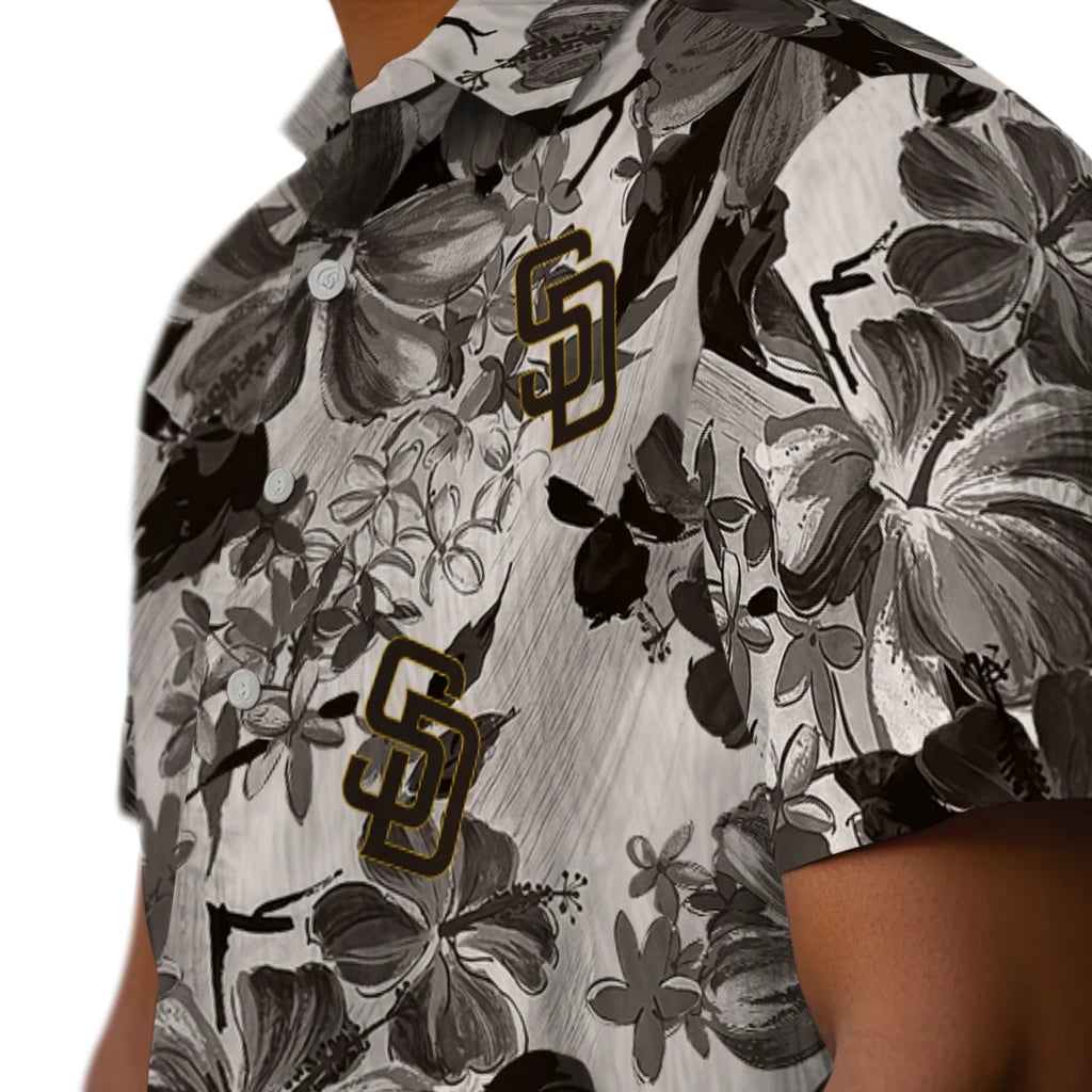 San Diego Padres Hawaiian Shirt - Hibiscus Arrangement | Moonbestprint