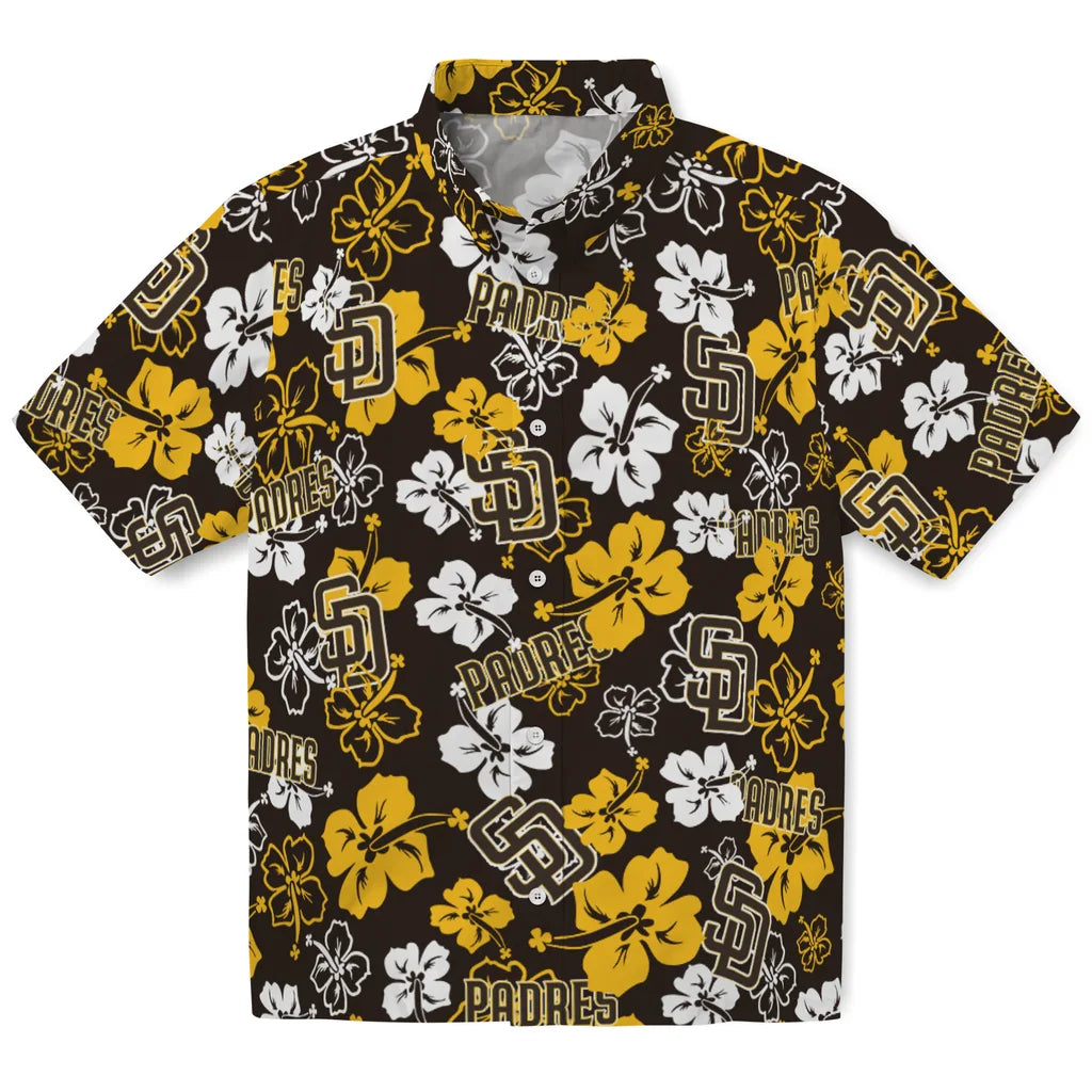 San Diego Padres Hibiscus Bloom Hawaiian Shirt – Moonbestprint