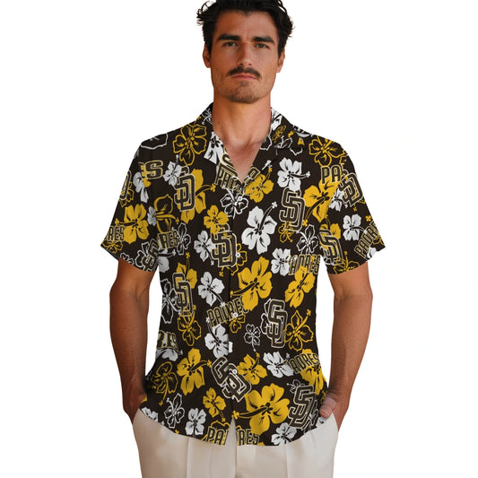 San Diego Padres Hibiscus Bloom Hawaiian Shirt – Moonbestprint