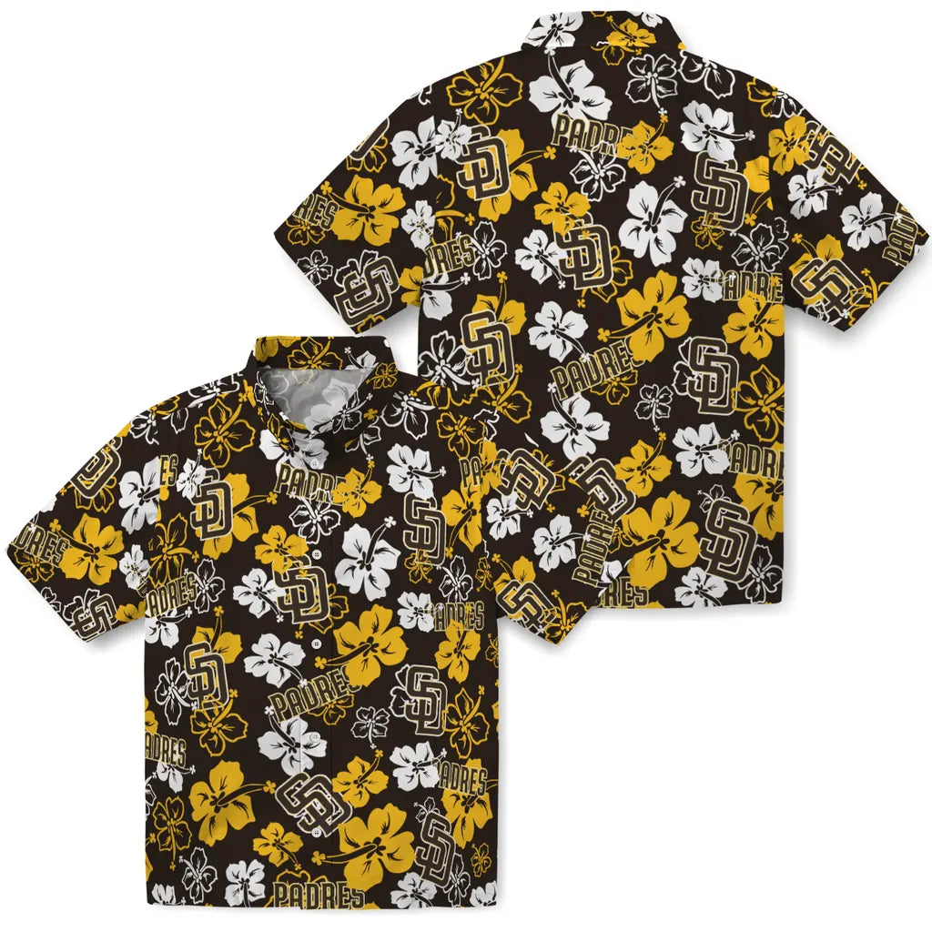 San Diego Padres Hibiscus Bloom Hawaiian Shirt – Moonbestprint