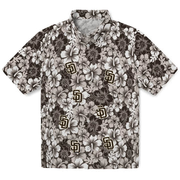 San Diego Padres Hawaiian Shirt - Hibiscus Blooms | Moonbestprint