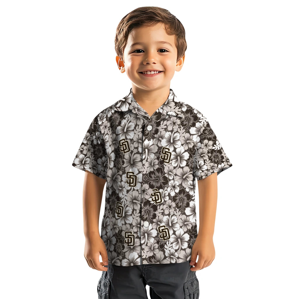 San Diego Padres Hawaiian Shirt - Hibiscus Blooms | Moonbestprint