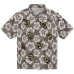 San Diego Padres Hawaiian Shirt - Hibiscus Cluster | Moonbestprint