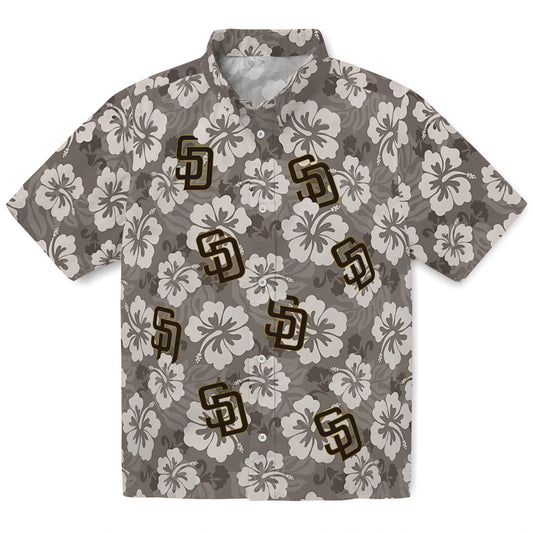 San Diego Padres Hawaiian Shirt - Hibiscus Cluster | Moonbestprint
