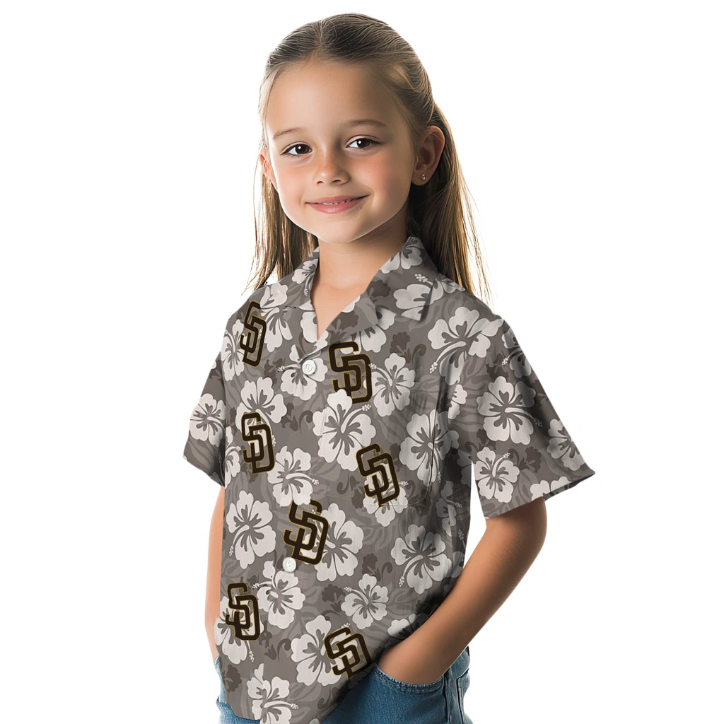 San Diego Padres Hawaiian Shirt - Hibiscus Cluster | Moonbestprint
