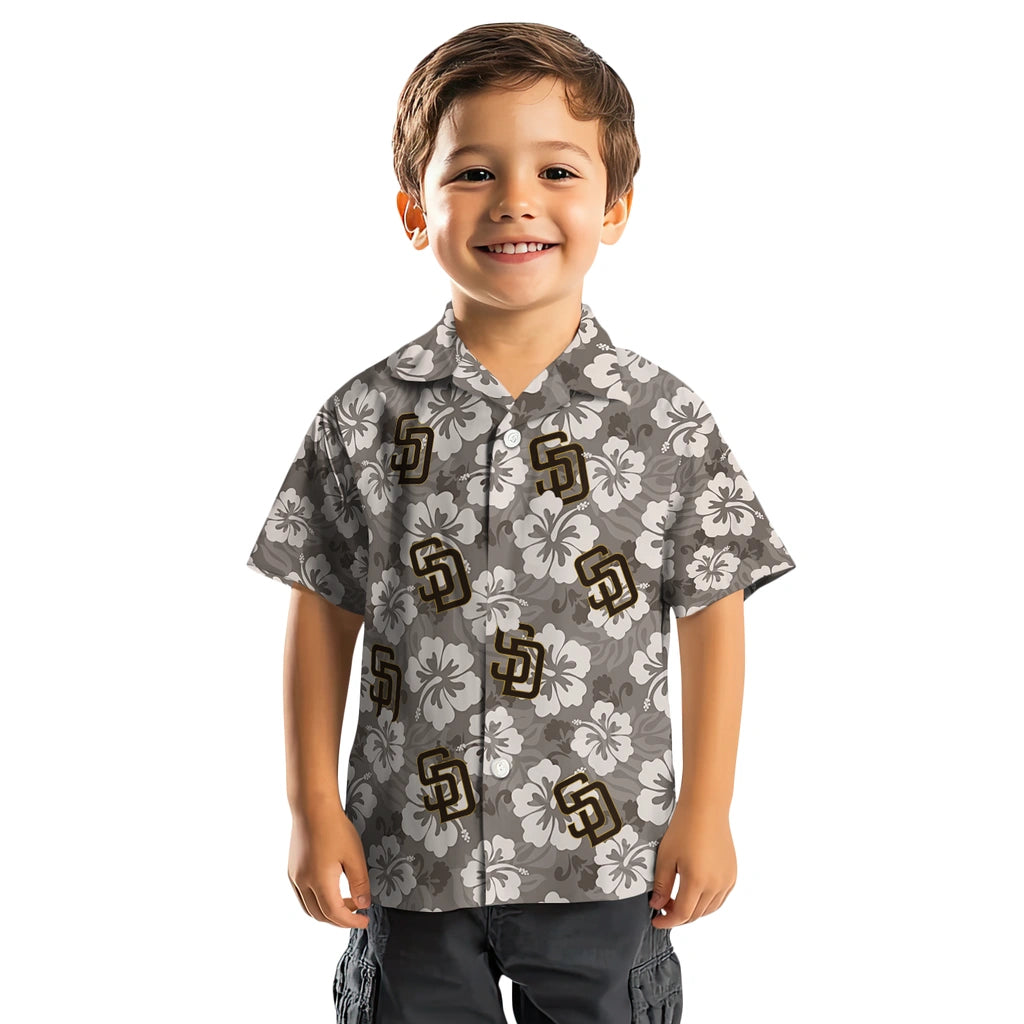 San Diego Padres Hawaiian Shirt - Hibiscus Cluster | Moonbestprint