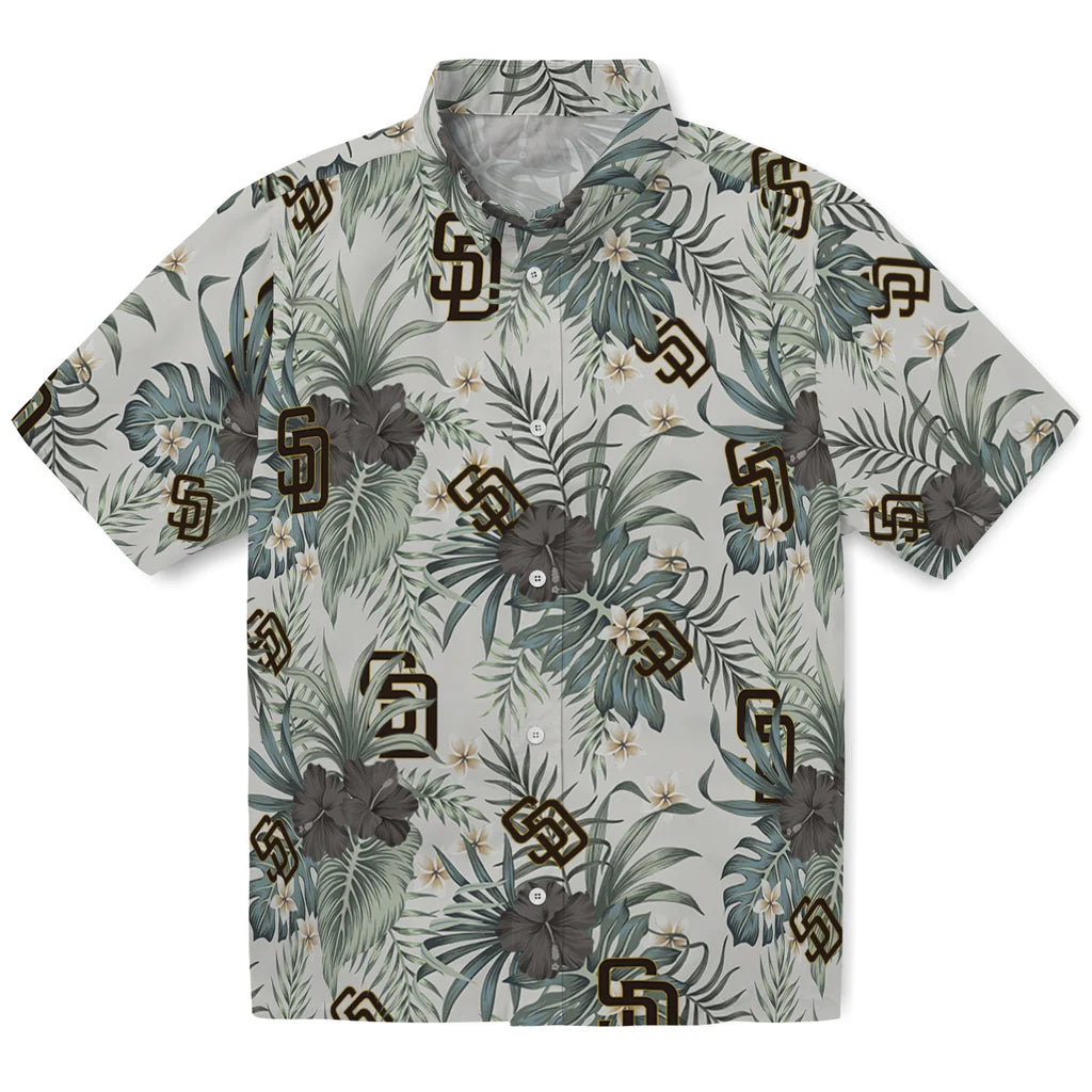 San Diego Padres Hawaiian Shirt - Hibiscus Designs | Moonbestprint