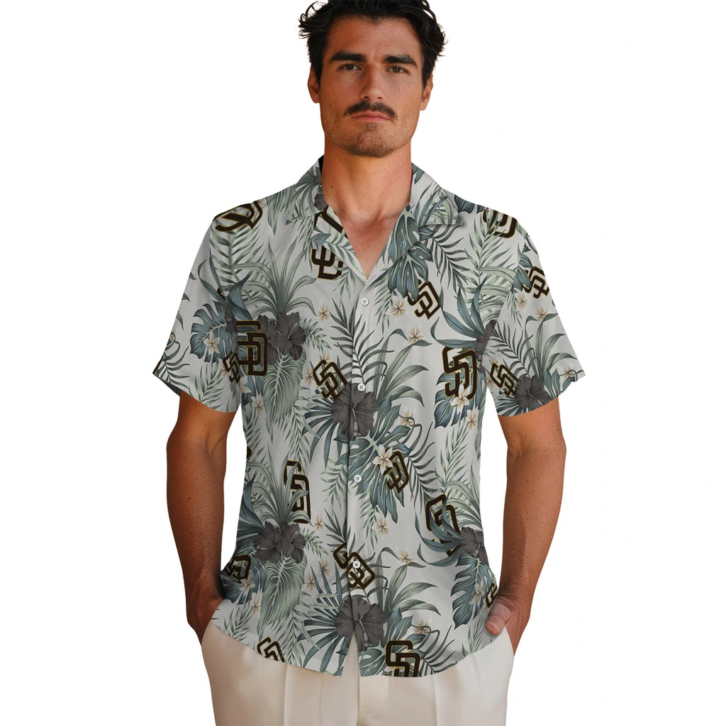 San Diego Padres Hawaiian Shirt - Hibiscus Designs | Moonbestprint