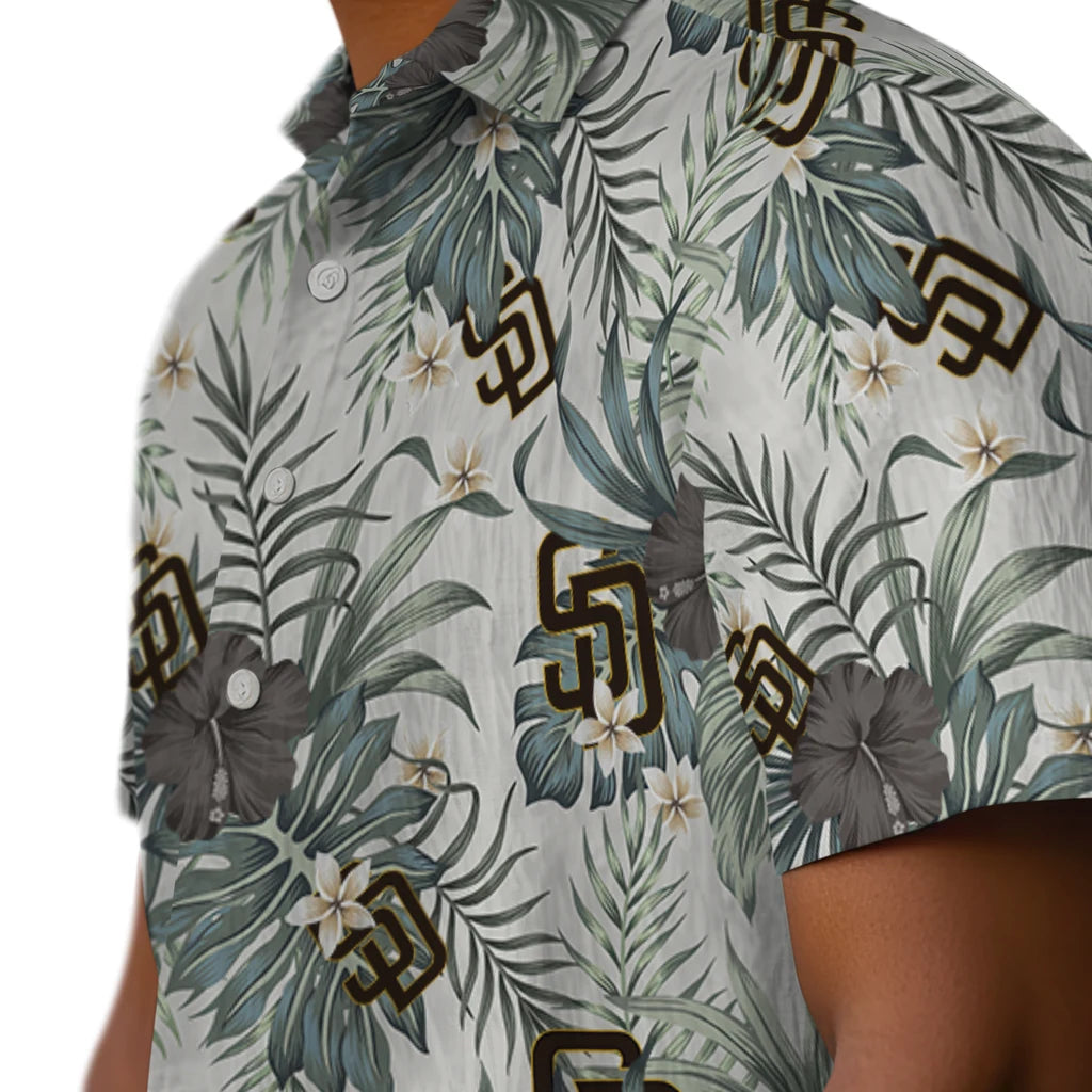 San Diego Padres Hawaiian Shirt - Hibiscus Designs | Moonbestprint