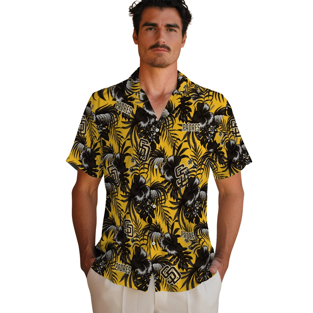 San Diego Padres Hawaiian Shirt - Hibiscus Exotic | Moonbestprint