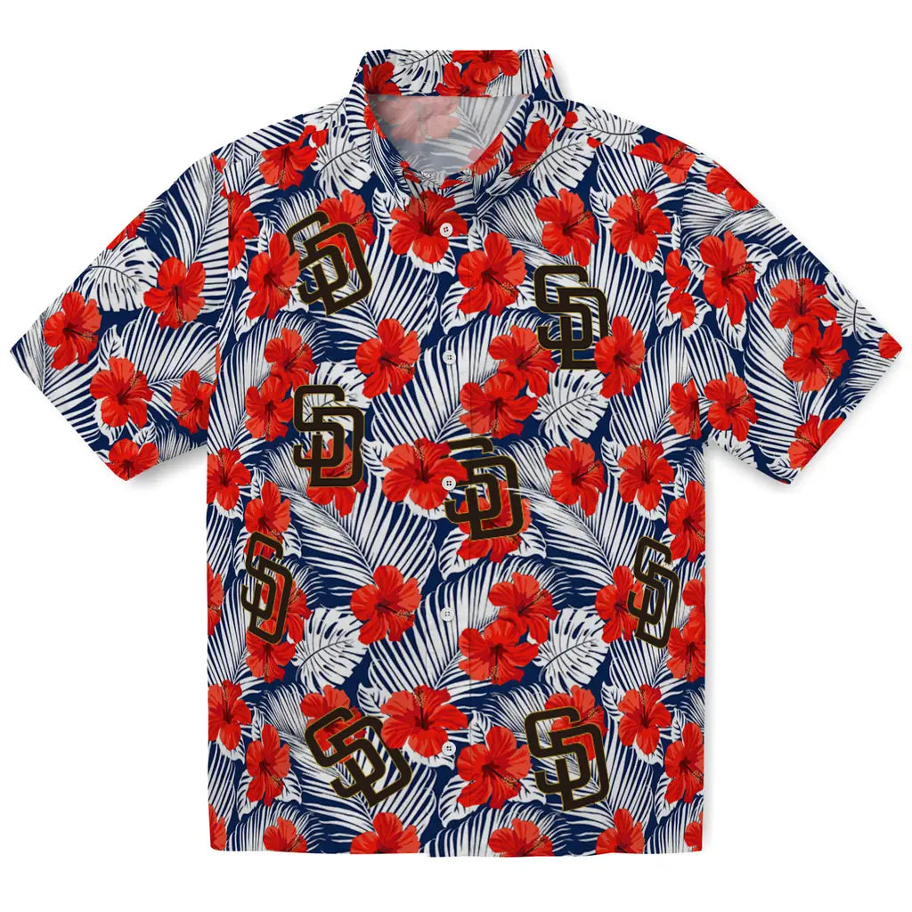 San Diego Padres Hawaiian Shirt - Hibiscus Fiesta | Moonbestprint