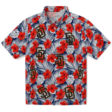 San Diego Padres Hawaiian Shirt - Hibiscus Fiesta | Moonbestprint