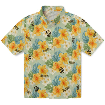 San Diego Padres Hawaiian Shirt - Hibiscus Mood | Moonbestprint