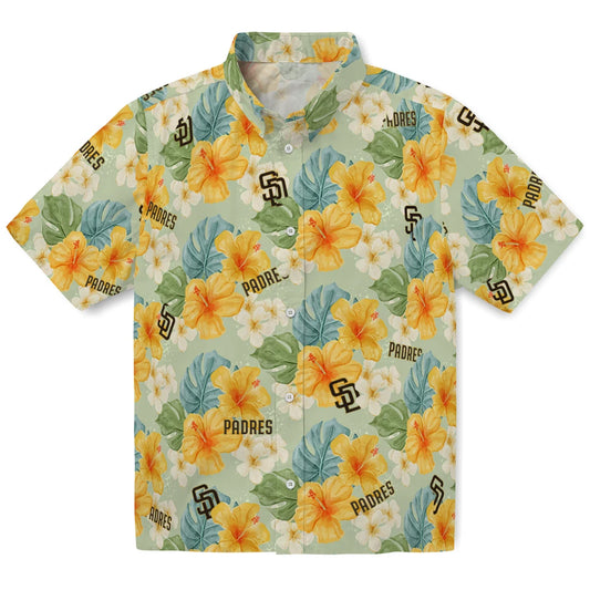 San Diego Padres Hawaiian Shirt - Hibiscus Mood | Moonbestprint