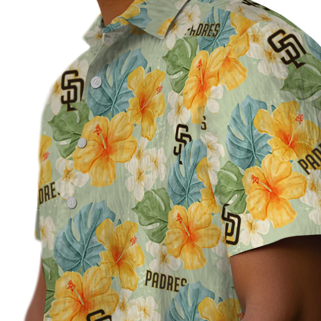 San Diego Padres Hawaiian Shirt - Hibiscus Mood | Moonbestprint