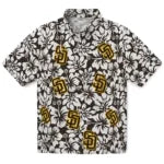 San Diego Padres Hawaiian Shirt - Hibiscus Motif | Moonbestprint