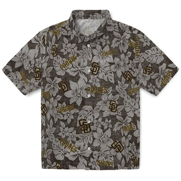 San Diego Padres Hawaiian Shirt - Hibiscus Oasis | Moonbestprint