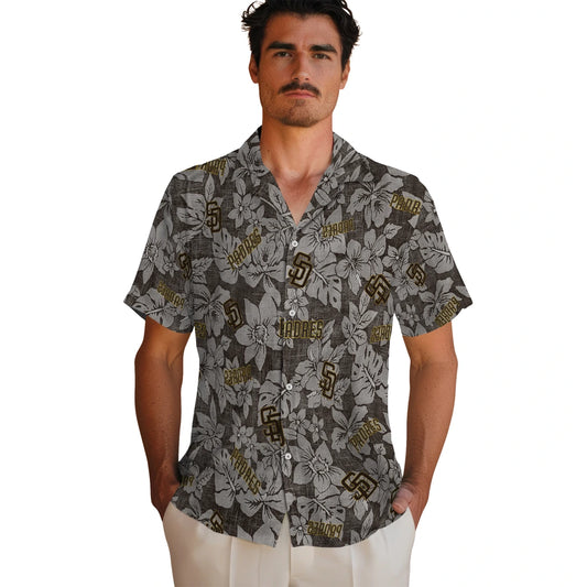 San Diego Padres Hawaiian Shirt - Hibiscus Oasis | Moonbestprint