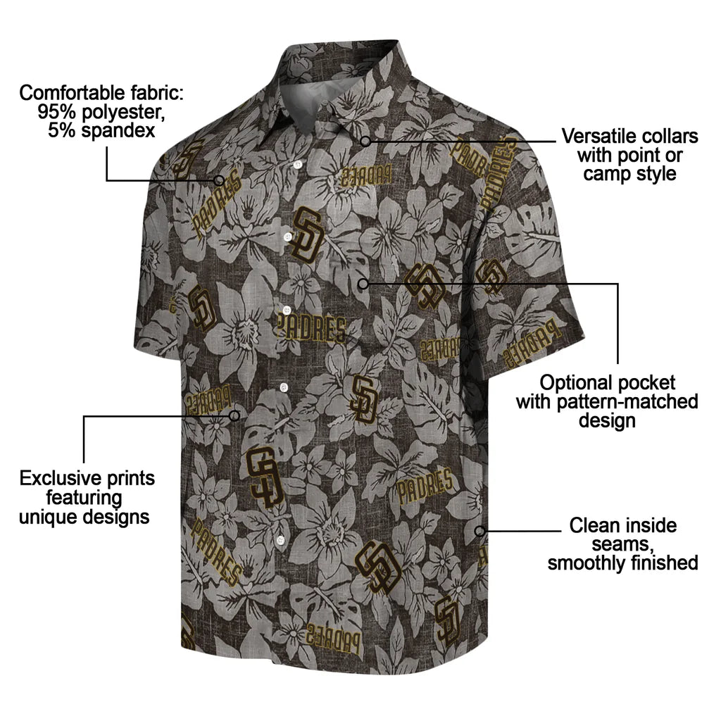 San Diego Padres Hawaiian Shirt - Hibiscus Oasis | Moonbestprint