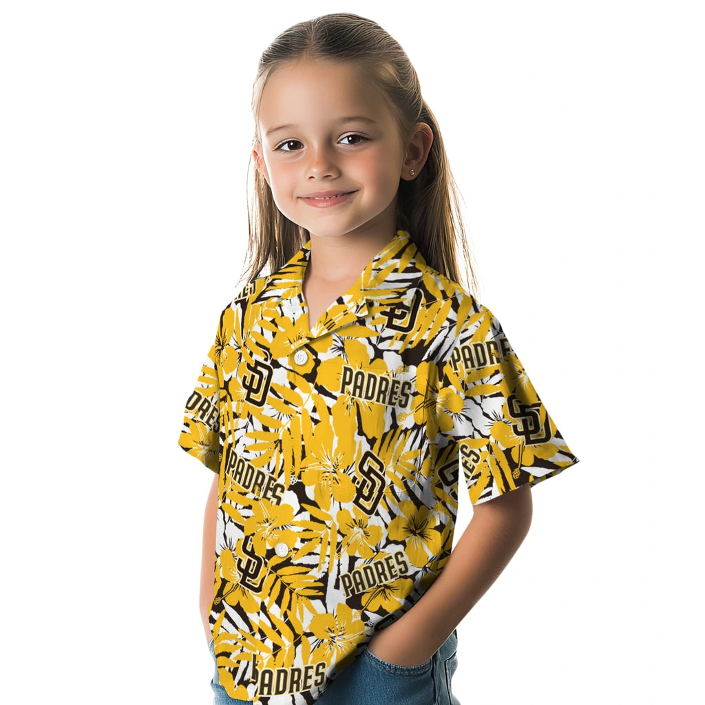 San Diego Padres Hawaiian Shirt - Hibiscus Overlay | Moonbestprint