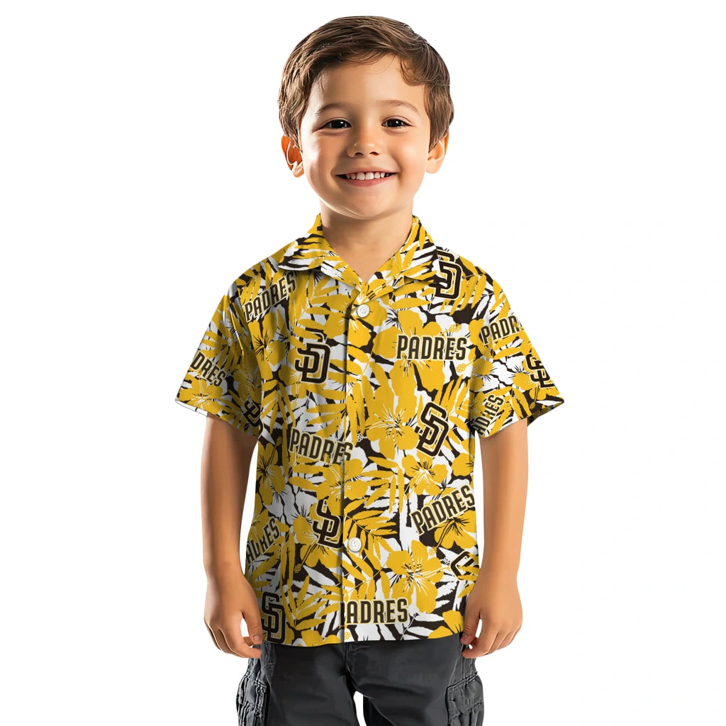 San Diego Padres Hawaiian Shirt - Hibiscus Overlay | Moonbestprint