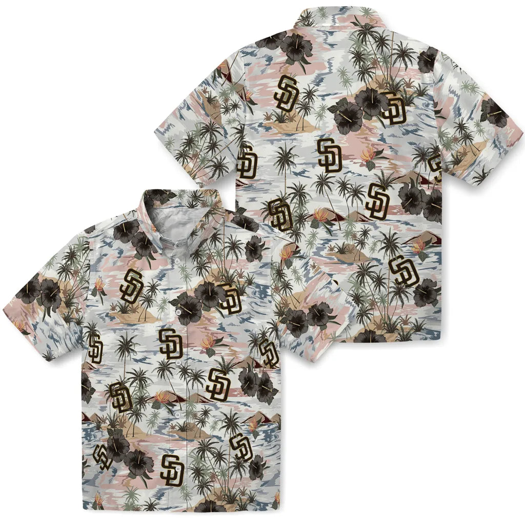San Diego Padres Hawaiian Shirt - Hibiscus Seaside | Moonbestprint