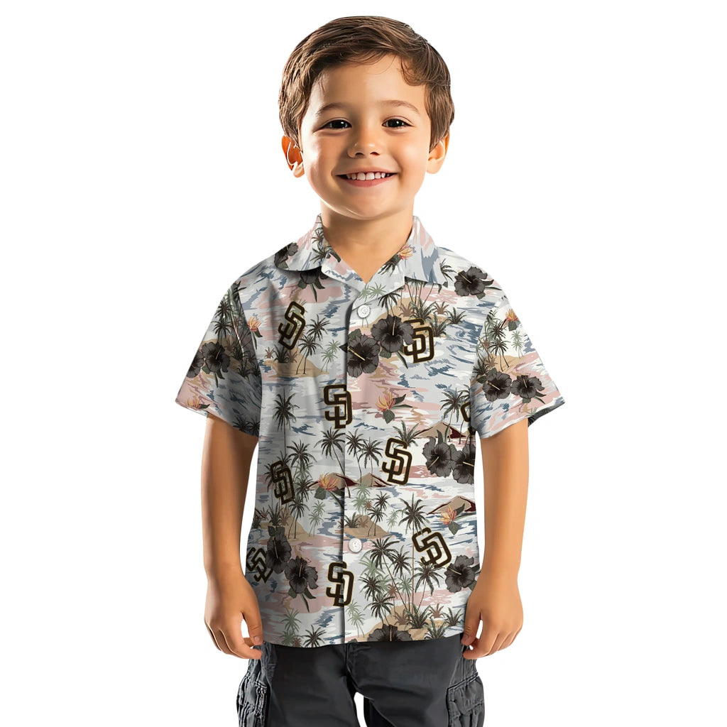 San Diego Padres Hawaiian Shirt - Hibiscus Seaside | Moonbestprint